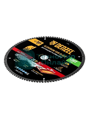 Пильный диск по алюминию Denzel ф305 х 30 мм, 100 зубьев 733807
