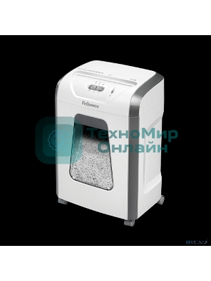 Шредер Fellowes PowerShred 15С белый (секр.P-4) фрагменты 15лист. 19лтр. скрепки скобы пл.карты