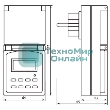 Розетка с таймером Feron (недельная) в защитном корпусе IP 44 3500W/16A 230V, 61926(TM23)