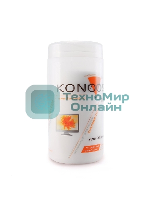Чистящие средства Konoos KBF-100 Салфетки для ЖК-экранов в банке, 100 шт.