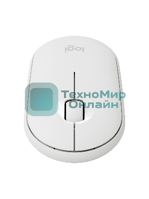 Мышь беспроводная Logitech Pebble M350 белый, 1000 dpi, радиоканал, Bluetooth, USB, кнопки - 3