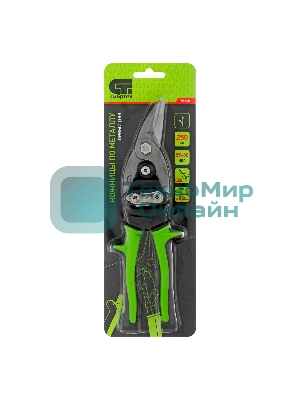 Ножницы по металлу Сибртех, 250 мм, левый рез, сталь С55,двухкомпонентные рукоятки