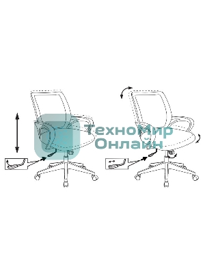 Кресло Бюрократ CH-695N/BLACK черный, сетка, 120 кг, механизм качания