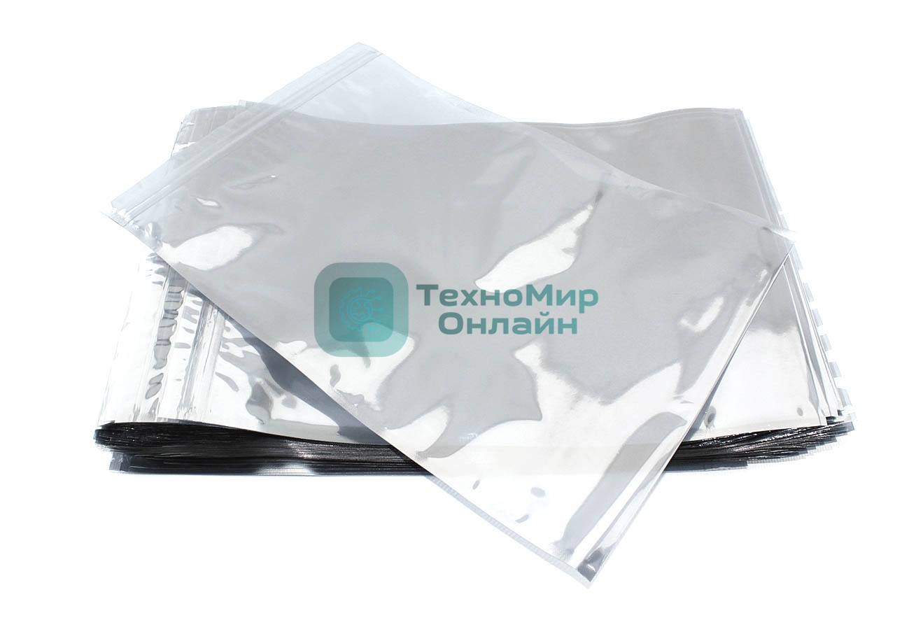 Упаковка 100 шт. антистатических пакетов с зип-локом 23х33см