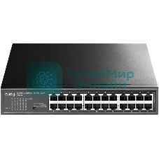 Коммутатор 24-Port 10/100 Mbps Switch, 24 10/100 Mbps RJ45 Ports, Switch/VLAN/Extend working mode DIP switch, Rack-mountable Steel Case, Power Saving, Plug & Play, Rack-Mount kits included