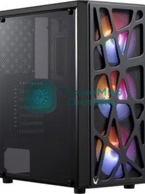 Компьютерный корпус Aerocool/Formula MANA черный без БП ATX 6x120мм 2xUSB 2.0 1xUSB 3.0 audio bott PSU