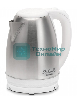Чайник электрический Мастерица EK-1801М 1,8л, нержавейка, белый (12)