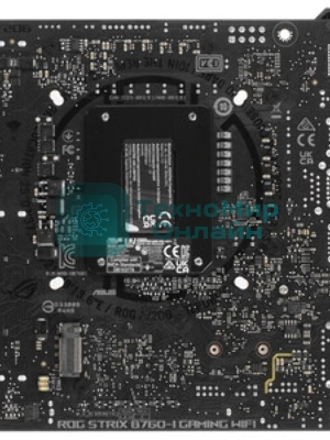 Материнская плата ASUS ROG STRIX B760-I GAMING WIFI, LGA 1700, Intel B760, 2xDDR5, 4xSATA, 2xM.2, 1xPCIe 5.0 x16, 1xHDMI, 1xDP, 1x 2.5Gb LAN, 3xUSB-A 2.0, 3xUSB-A 3.2 Gen 1, 1xUSB-C 3.2 Gen 1, 1xUSB-C 3.2 Gen 2x2, 5x3.5 мм, 7.1, Mini-ITX