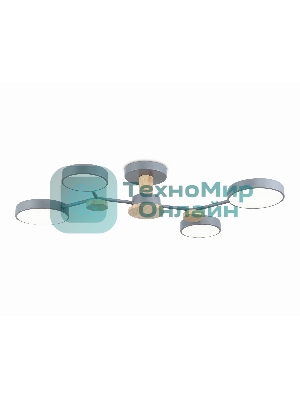 Светильник Ambrella light FL4859/4 GR/WD серый/дерево 60W 3000-6000K 700*400*120 (без ПДУ)