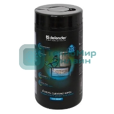 Чистящие салфетки Defender CLN ECO для экранов всех видов: ЭЛТ, ЖК, плазменными панелями/туба/100 шт/Россия