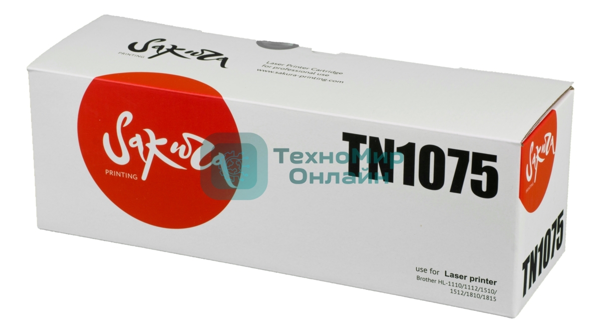 Картридж лазерный Sakura TN1000/1030/1050/1060/1075 для Brother HL-1110/1112/1510/1512/1810/1815, 1500 к.