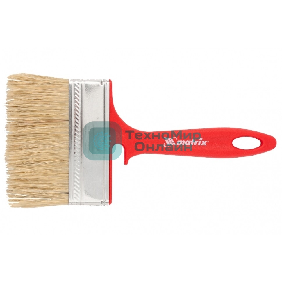 Кисть флейцевая Matrix для эмалей, 100х12 мм, натуральная щетина, пластиковая рукоятка