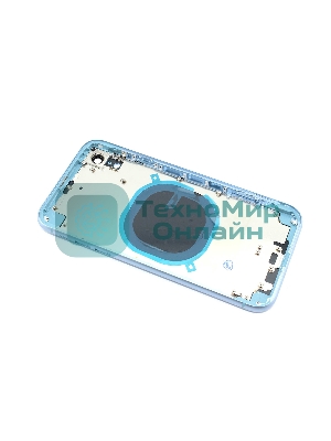 Задняя крышка (корпус) в сборе с рамкой для Apple iPhone XR blue