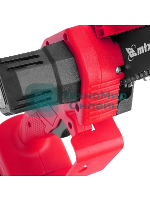 Цепная мини-пила аккумуляторная MTX MCS-100, шина 100 мм, Li-Ion, 20 В