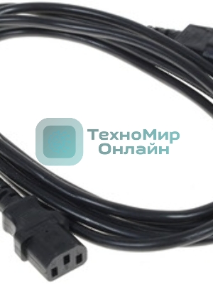 Кабель питания Cablexpert PC-189-VDE-R-1.8M, C13-С14, 3x0.75мм2, 10A, с заземлением, медь, 1.8м, красный, пакет
