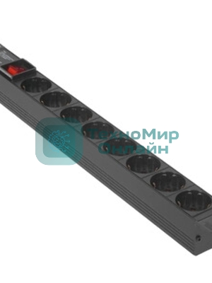 Блок розеток горизонтальный ExeGate ServerPro PDU-19H803 Al-8S-EU2-SW, 19