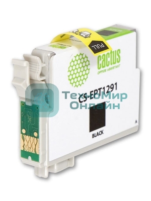 Картридж струйный Cactus CS-EPT1291 (T1291) черный (15 мл) для Epson Stylus Office B42/BX305/BX305F/BX320/BX525/BX625/SX420/SX425/SX525/SX620