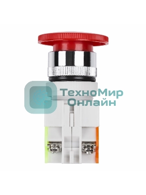 Выключатель кнопочный Rexant 10А Ø22 красная Аварийная остановка