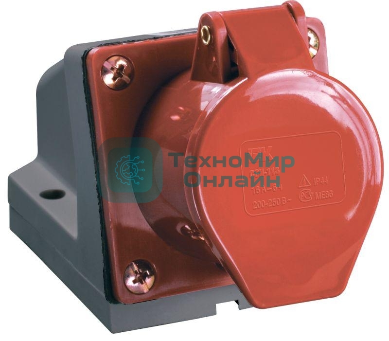 Розетка 124 стационарная 3Р+РЕ 32А 380В IP44 IEK