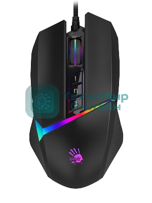 Мышь проводная A4Tech Bloody W60 Max черный, 10000 dpi, USB, кнопки - 10