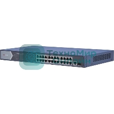 Коммутатор Hikvision DS-3E0526P-E 25G 1SFP 24PoE+ 270W неуправляемый
