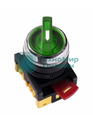 Переключатель ANCLR-22-3 на 3 фикс. полож. зел. 1з+1р IEK BSW10-ANCLR-3-K06