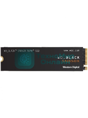 Накопитель SSD WD 1Tb Black SN850X, M.2(22x80мм), NVMe, PCIe 4.0 x4, 3D TLC, R/W 7300/6300Mb/s, IOPs 800 000/1 100 000, TbW 600, DWPD 0.3 (12 мес.)