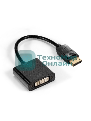 Кабель-переходник DisplayPort-DVI-D ExeGate EX-A-DPM-DVIF-0.15 (20M/29F, 0,15м, позолоченные контакты)