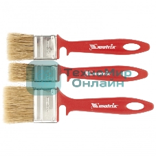 Набор кистей Matrix для эмалей 25 мм, 35 мм, 50 мм, натуральная щетина, пластиковая рукоятка