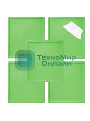 Поддон для пастилы Pullman PL-010203-5 зеленый 5шт+лопатка универс. прямоугольный р-р 327х288х6,6мм