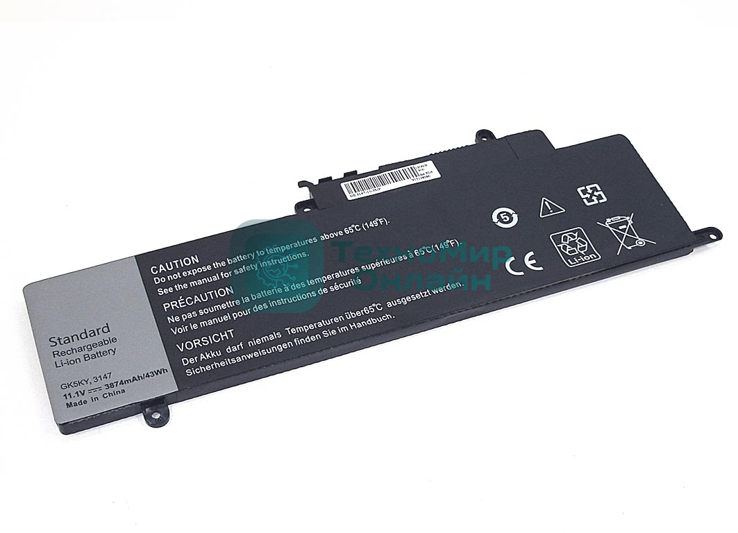 Аккумуляторная батарея для ноутбука Dell 3147 11.1V 43Wh черный OEM