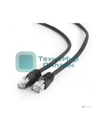 Патч-корд FTP Cablexpert cat.6, 1м, литой, многожильный, черный