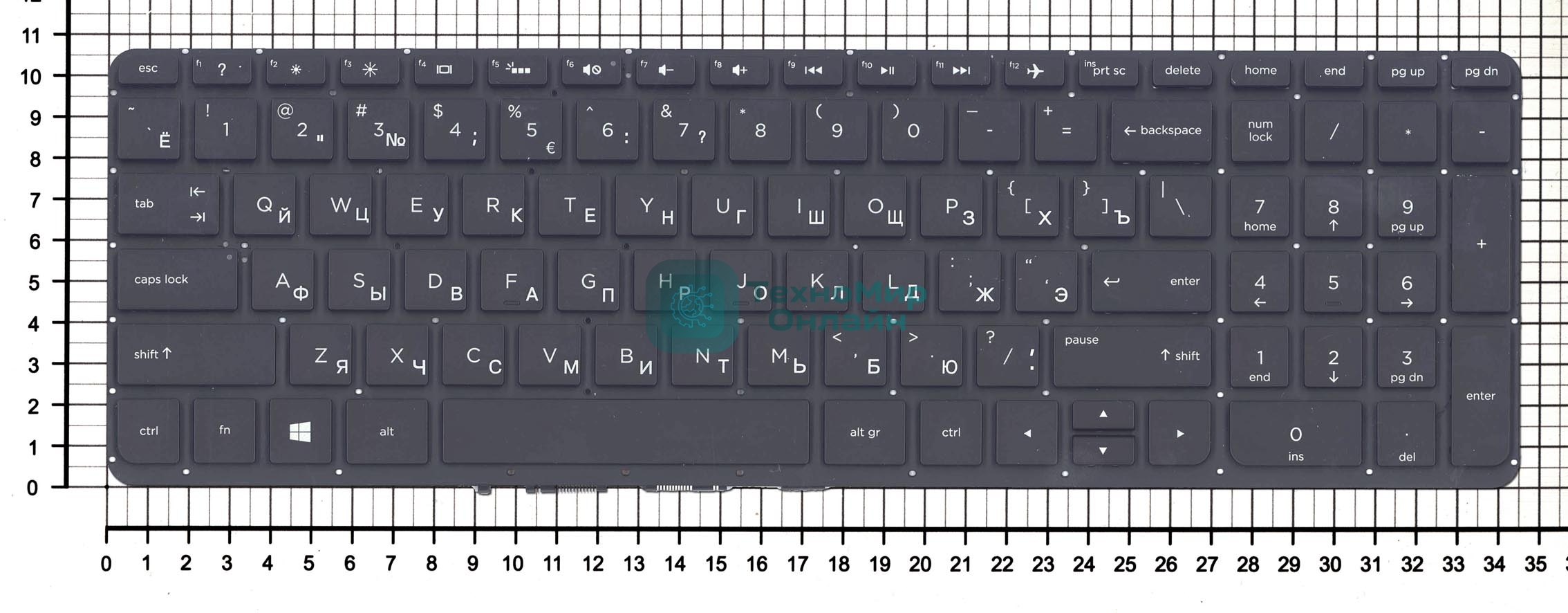 Клавиатура для ноутбука HP Pavilion 15-P 17-F черная с подсветкой