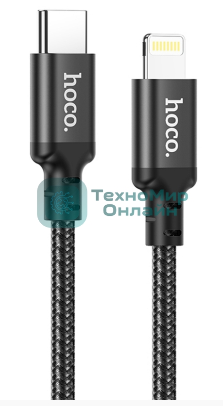 Кабель USB-C HOCO X14 Double speed Type-C - Lightning, 3A, 20W, 2 м, черный