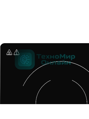 Встраиваемая варочная панель Monsher MHE 3002 30 см, электрическая, две конфорки, черный