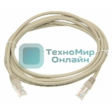 Патч-корд LANMASTER UTP TWT-45-45-3.0/6-GY вилка RJ-45-вилка RJ-45 Cat.6 3м серый ПВХ (уп.:1шт)
