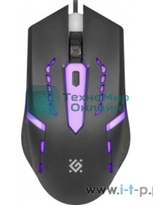 Мышь проводная Defender Flash MB-600L черный, 1200 dpi, USB, кнопки - 4