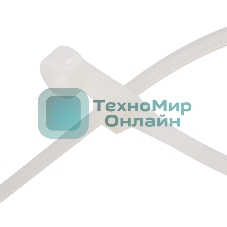 Хомут-стяжкa нейлоновая под винт Rexant 100x3,6 мм, белая, упаковка 100 шт. 07-0104