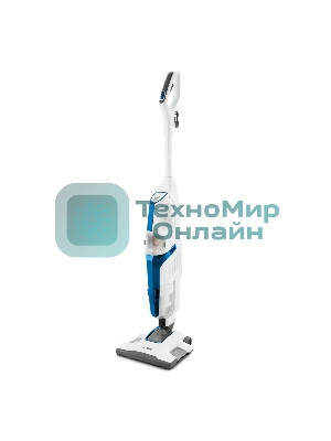 Пылесос вертикальный паровой Kitfort KT-556 белый, питание от сети, 1700 Вт, уборка влажная/сухая/паром, пылесборник 0.4 л