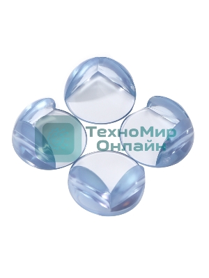 Прозрачные круглые накладки-протекторы для мебели (4.2x4.2x1.5 см). 4 шт.