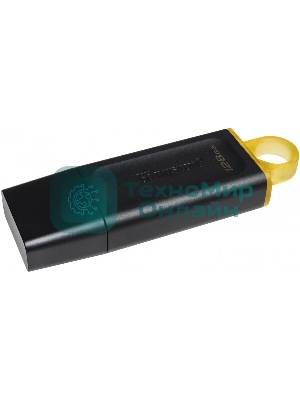 Флешка USB Kingston DataTraveler Exodia (DTX/128GB), 128Gb, USB 3.2 Gen 1, R/W 200/60, черный/желтый