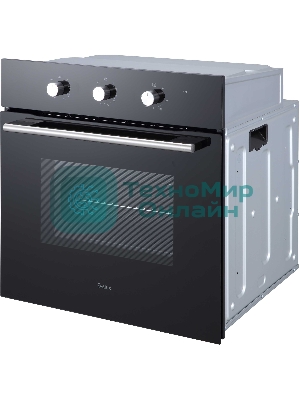 Духовой шкаф встраиваемый полноразмерный Evelux EO 620 B, 60 см, 8 режимов, 65л, черное стекло