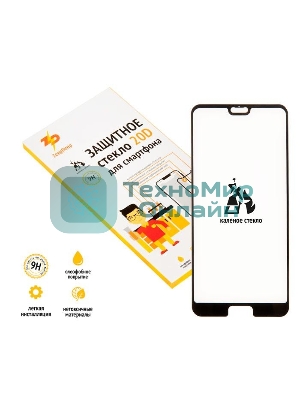 Защитное стекло 20D для Huawei Honor 10, черное (black) Full Glue ZeepDeep 20D