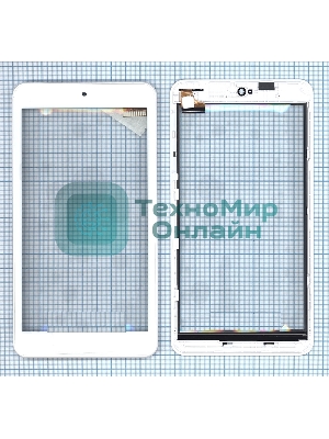 Сенсорное стекло (тачскрин) для Acer Iconia One B1-780, белое с рамкой