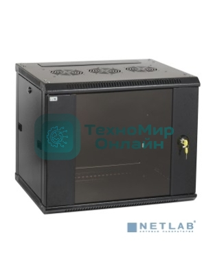 Шкаф ITK LINEA W 9U 600x450 мм дверь стекло, RAL9005