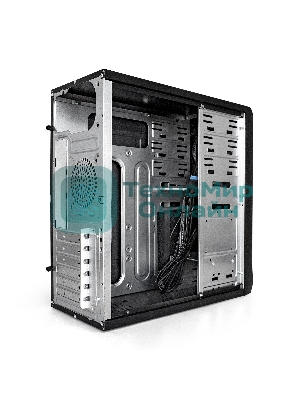 Компьютерный корпус Miditower ExeGate CP-603 Black, ATX, (без БП), 2хUSB+2хUSB 3.0, Audio