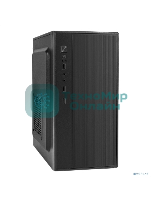 Компьютерный корпус Minitower ExeGate BAA-408 (mATX, без БП, 2хUSB, HD Audio, черный)