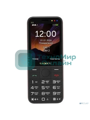 Мобильный телефон TeXet TM-315 черный-красный