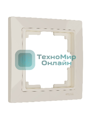 Рамка на 1 пост (слоновая кость, basic) W0012003