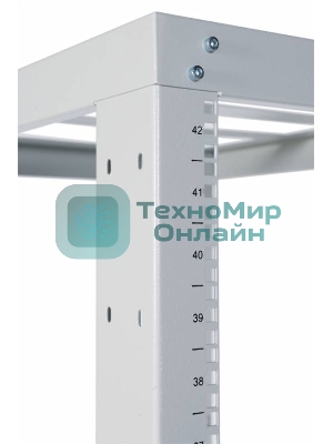 Стойка двухрамная ЦМО СТК-С-42.2.750 42U 560 мм X 1035 мм направл. закл. гайки 400 кг серый